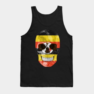 Uganda Flag Skull - Gift for Ugandan With Roots From Uganda Tank Top